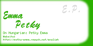 emma petky business card